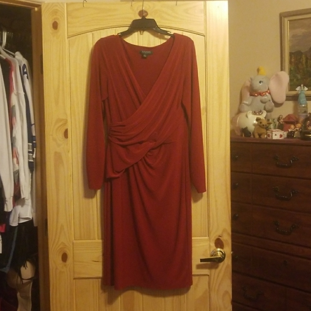 Lauren Ralph Lauren Red Jersey Dress