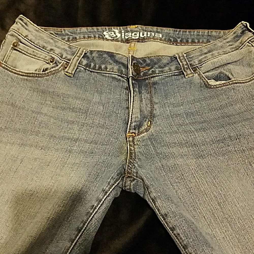 Bootcut faded jeans