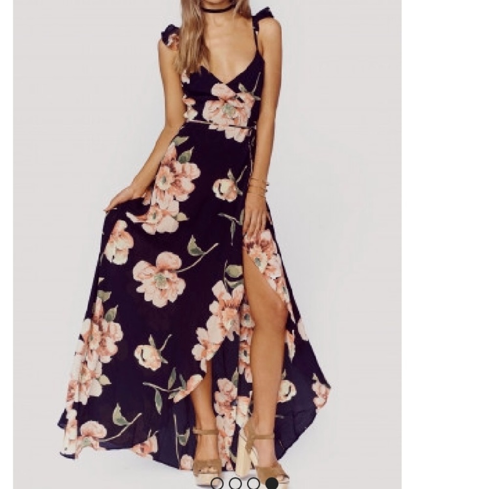 Roe + May Floral Wrap Dress