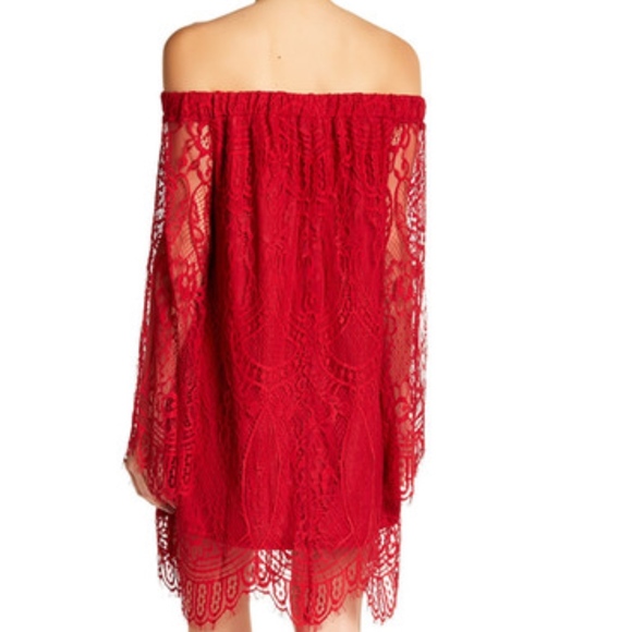 Lace detail off shoulder dress - Picture 2 of 4