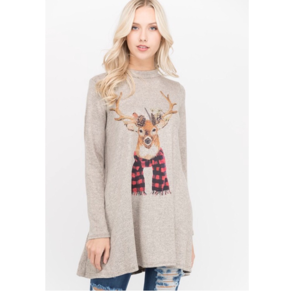 Sale! Deer print top or swing dress