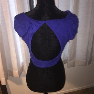 Blue crop top