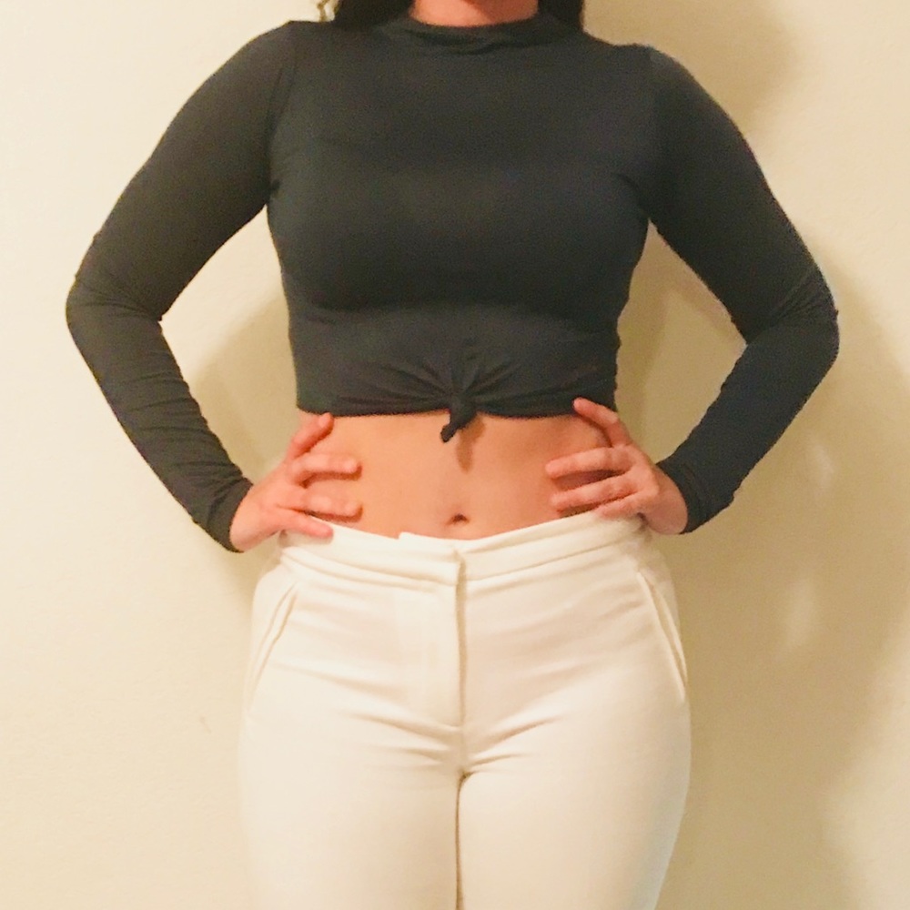 “Knot Today” Teal Crop Top