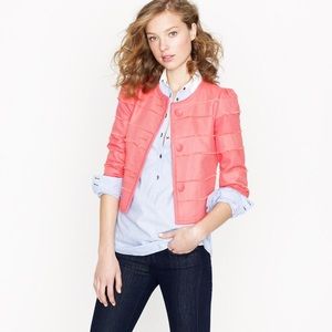 J CREW Cropped Fray Rose Short Jacket/Blazer