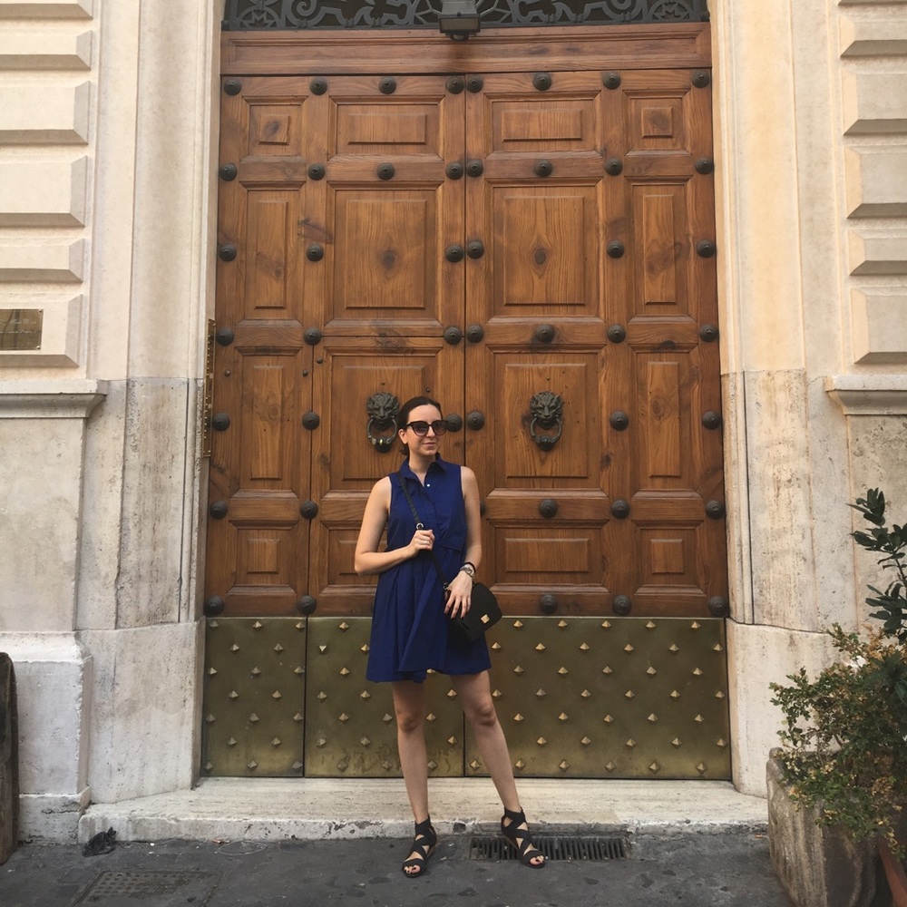 Zara Blue linen dress
