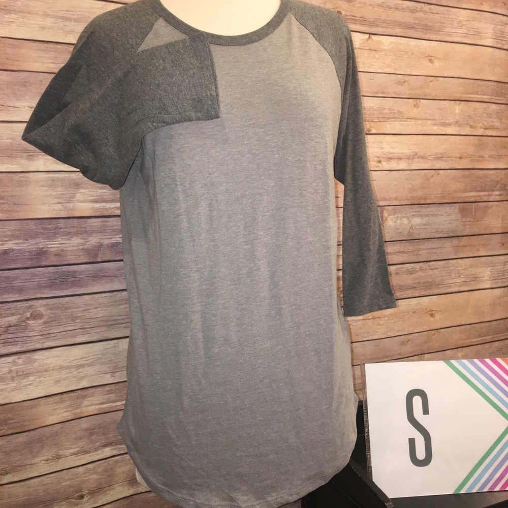 BNWT LULAROE RANDY BASEBALL TEE 3/4 SLEEVE SIZE S