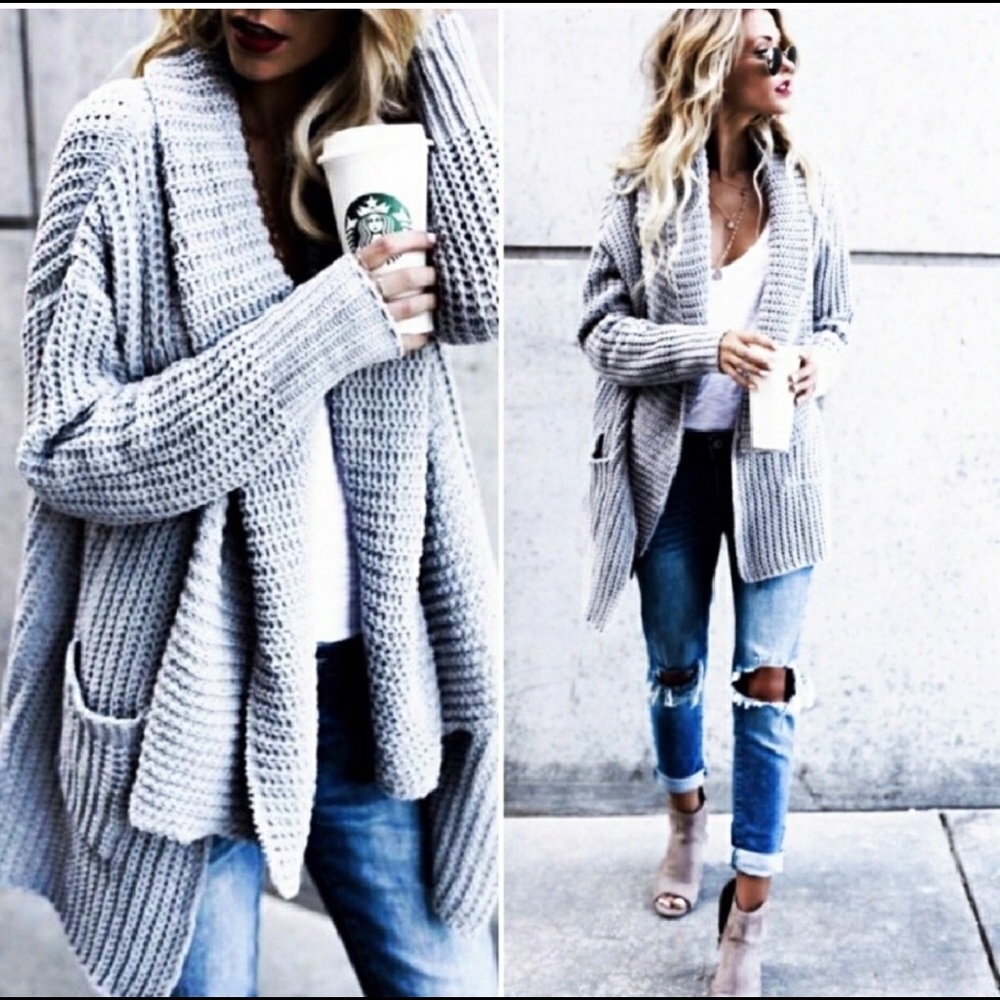 LAST1️⃣ Beige Chenille Shawl Collar - Picture 6 of 8