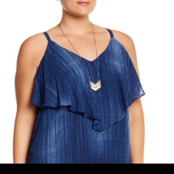 Blue Chiffon Dress! London Times! - Picture 3 of 3