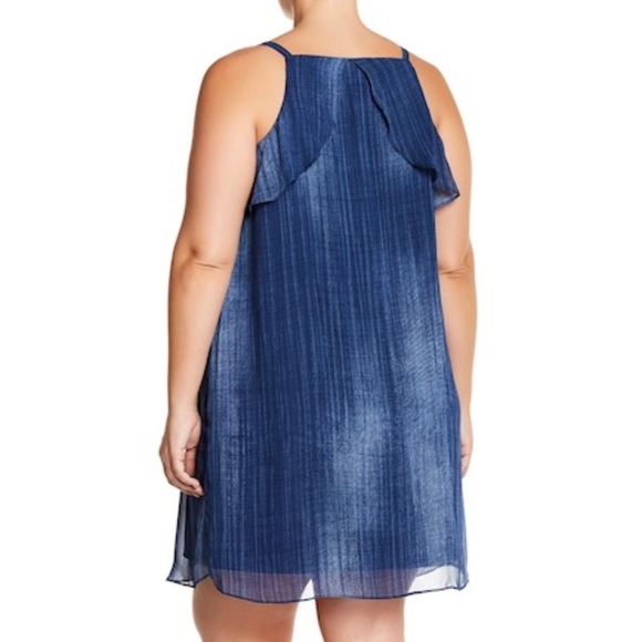 Blue Chiffon Dress! London Times! - Picture 2 of 3