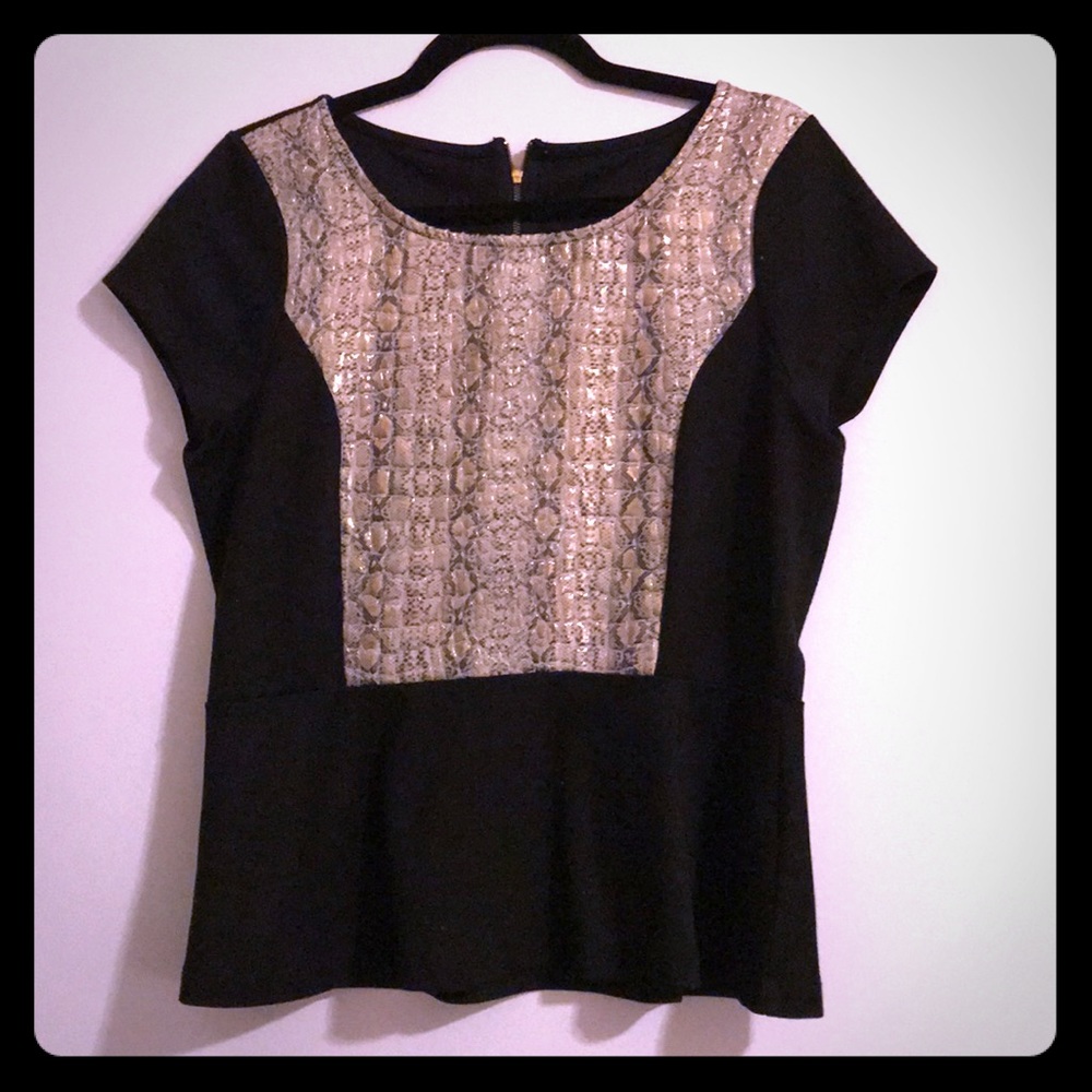 Black Peplum Top