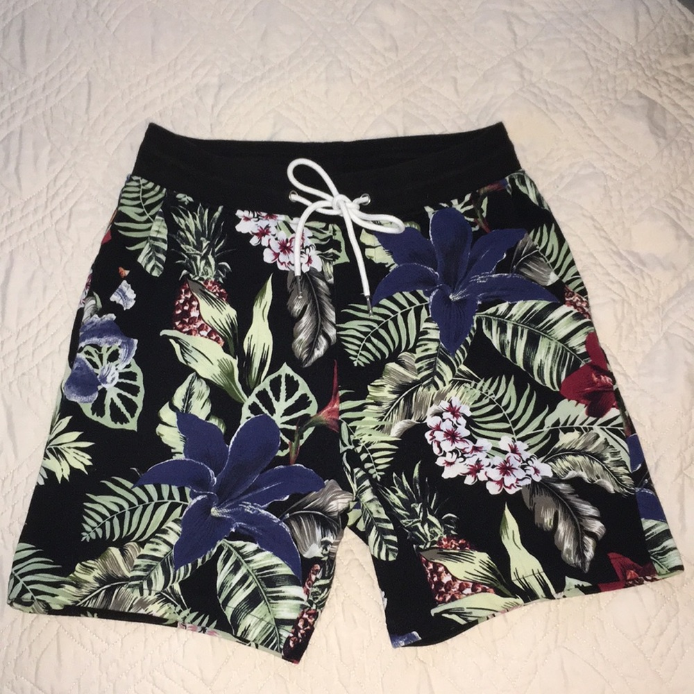 Tropical Floral Print Shorts