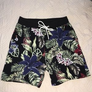 Tropical Floral Print Shorts