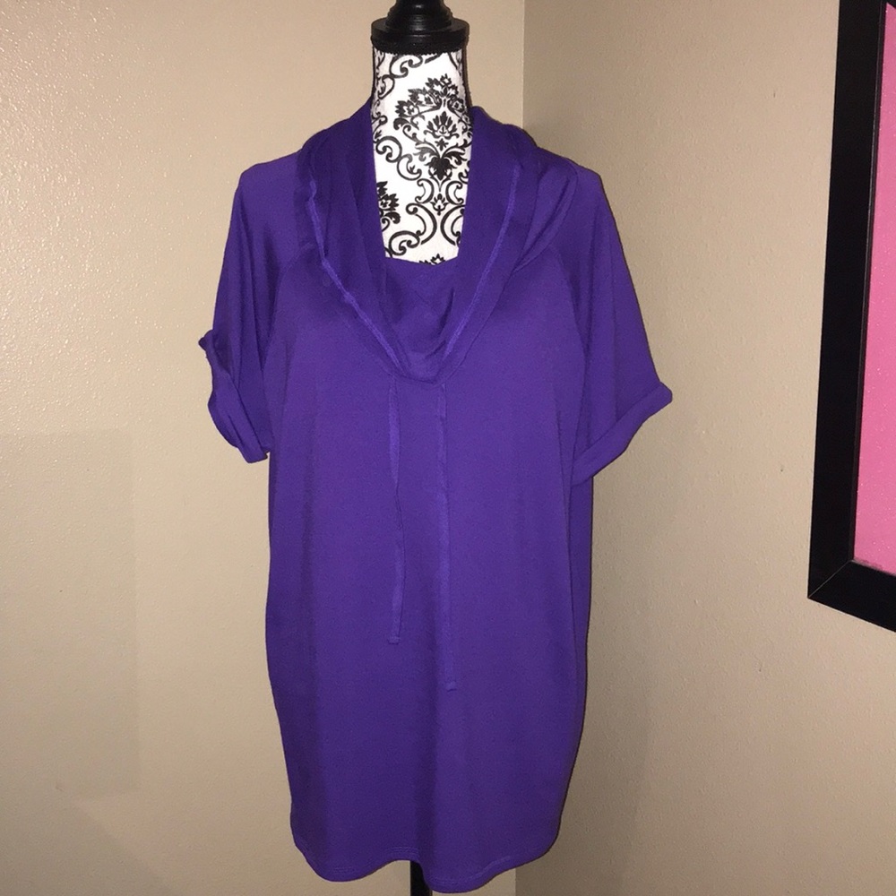 NWOT Purple Cowl-Neck Sweatshirt
