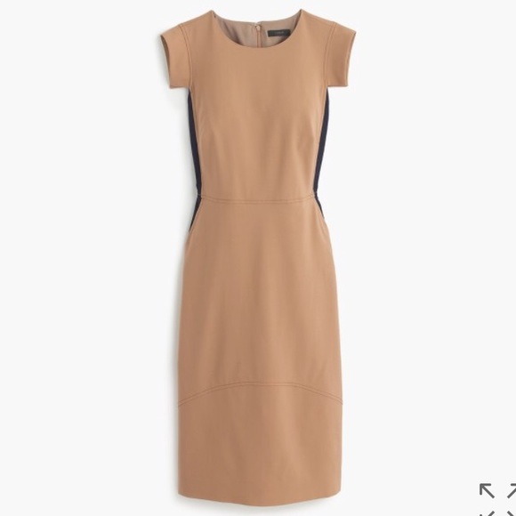 tan sheath dress