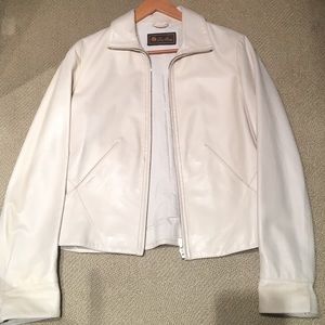 Loro Piana cream leather jacket - size 44