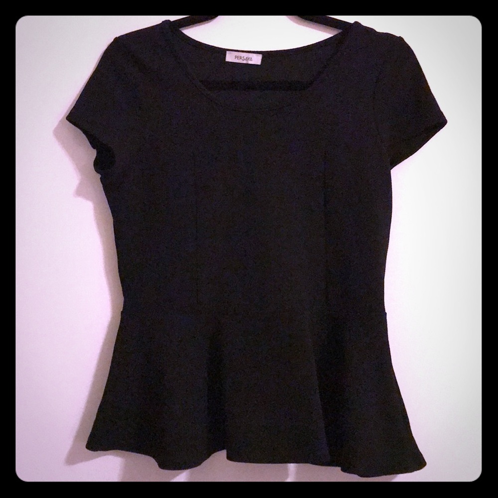 Black Peplum Top