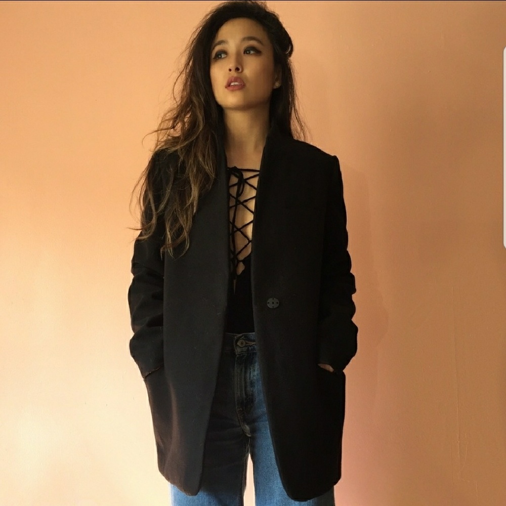 Zara Mandarin Collar Coat
