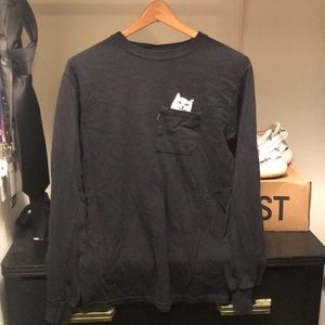 RIPNDIP Black Pocket Long Sleeve