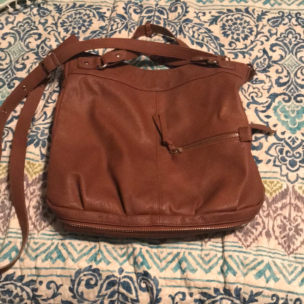 Cognac cross body bag
