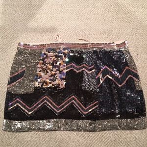All saints hand beaded short sequin skirt - 6