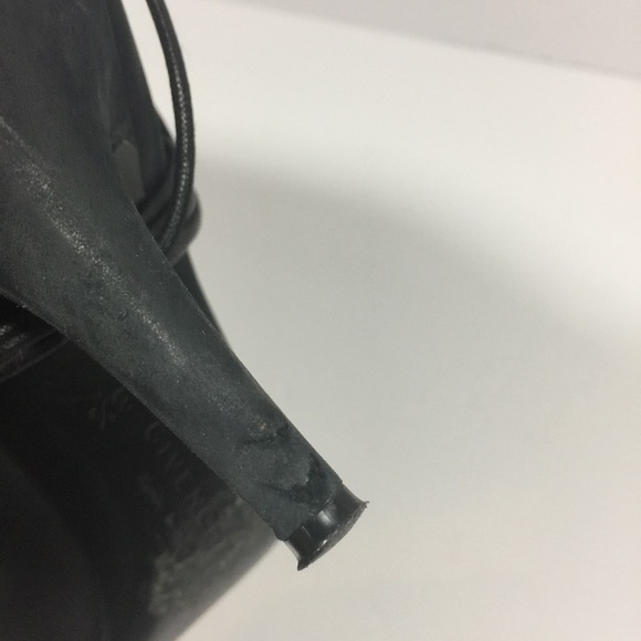 GIVENCHY• Black Nubuck Leather Knee High Boots - Picture 7 of 8