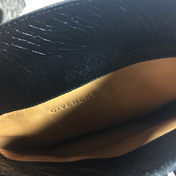 GIVENCHY• Black Nubuck Leather Knee High Boots - Picture 8 of 8