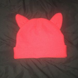 Red cat ear beanie