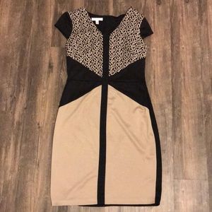 Black and Tan work/ cocktail dress