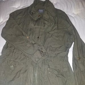 Army Green light Weight Zipper Jacket