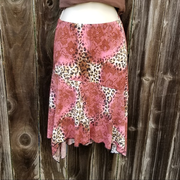 Baranda Asymmetrical Leopard Print Skirt - Picture 3 of 4