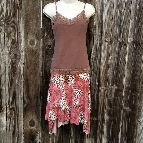 Baranda Asymmetrical Leopard Print Skirt - Picture 2 of 4