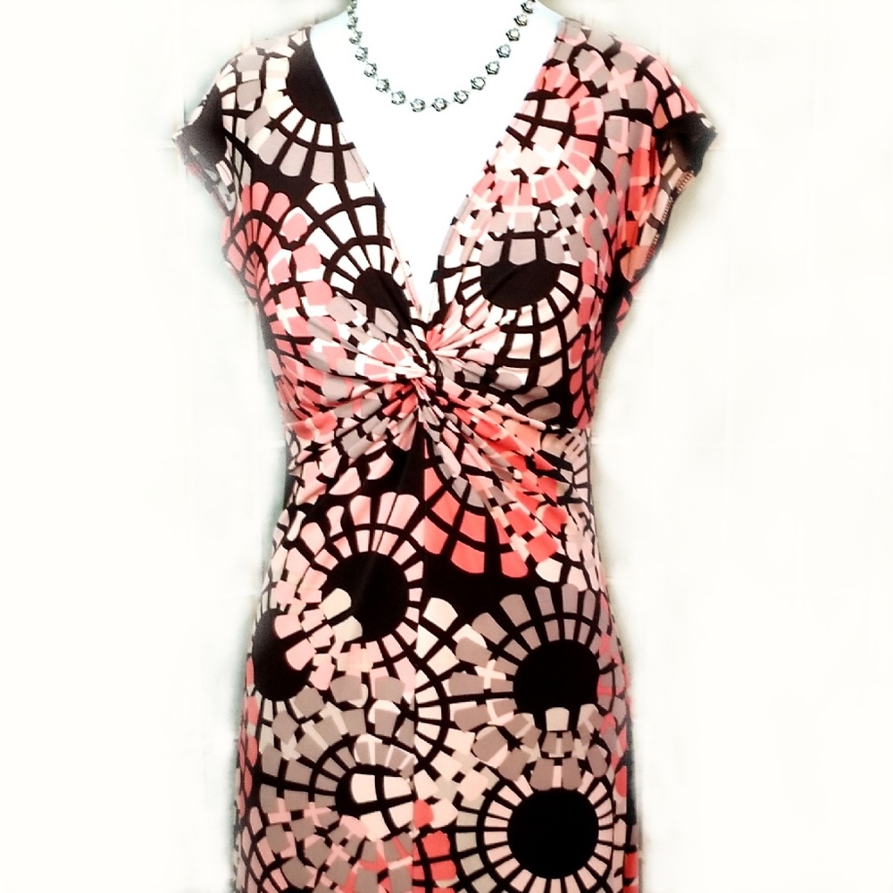 *LONDON TIMES* Flattering kaleidoscope midi dress