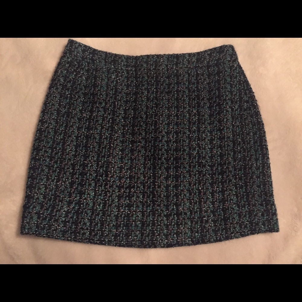 J Crew multicolor tweed mini skirt