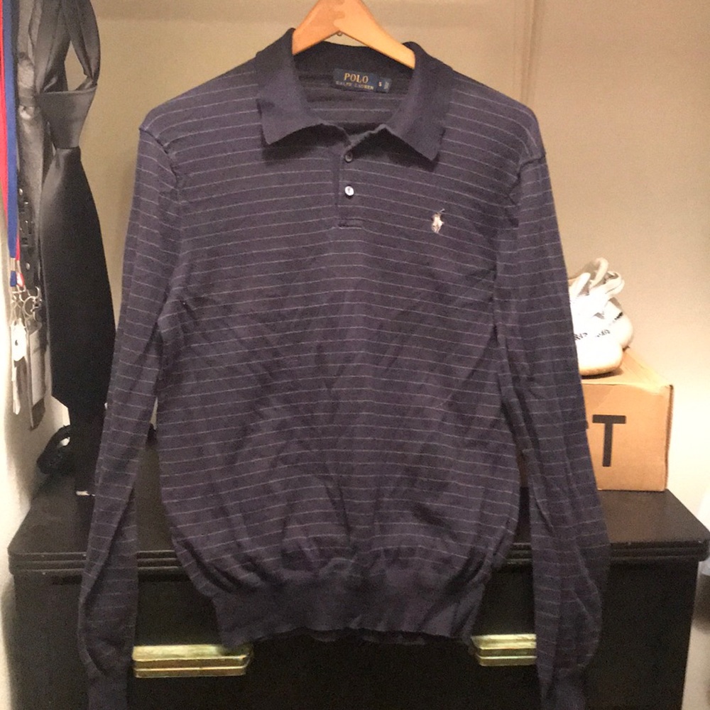 Polo Stripped Navy Long Sleeve