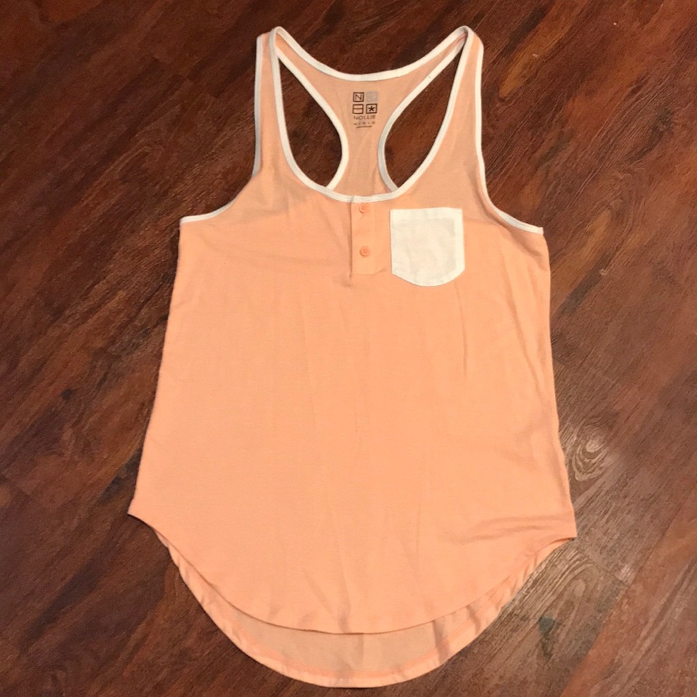 Nollie Pink and White Tank Top