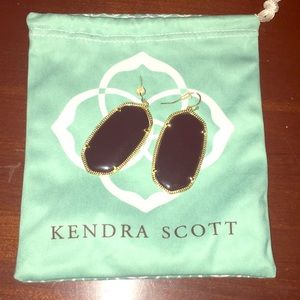 Kendra Scott Danielle Earring in Black Gold