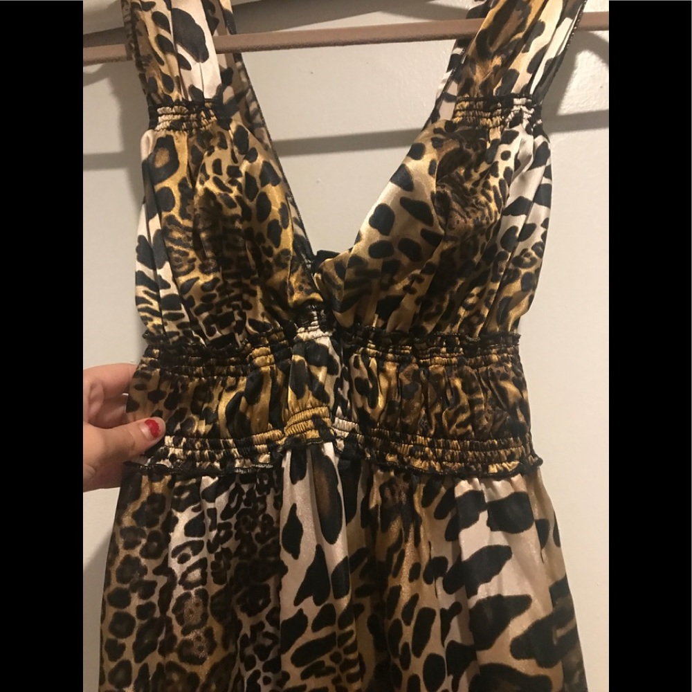 Leopard silk dress!