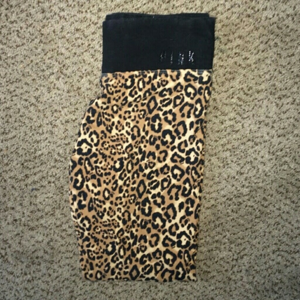 •VS PINK• Cheetah Yoga Leggings Rare