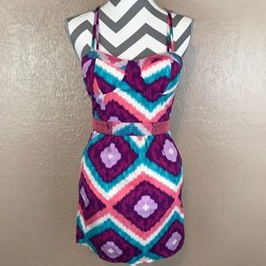 American Eagle Outfitters Patterned Corset Dress