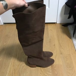 Lauren Ralph Lauren over the knee suede boots