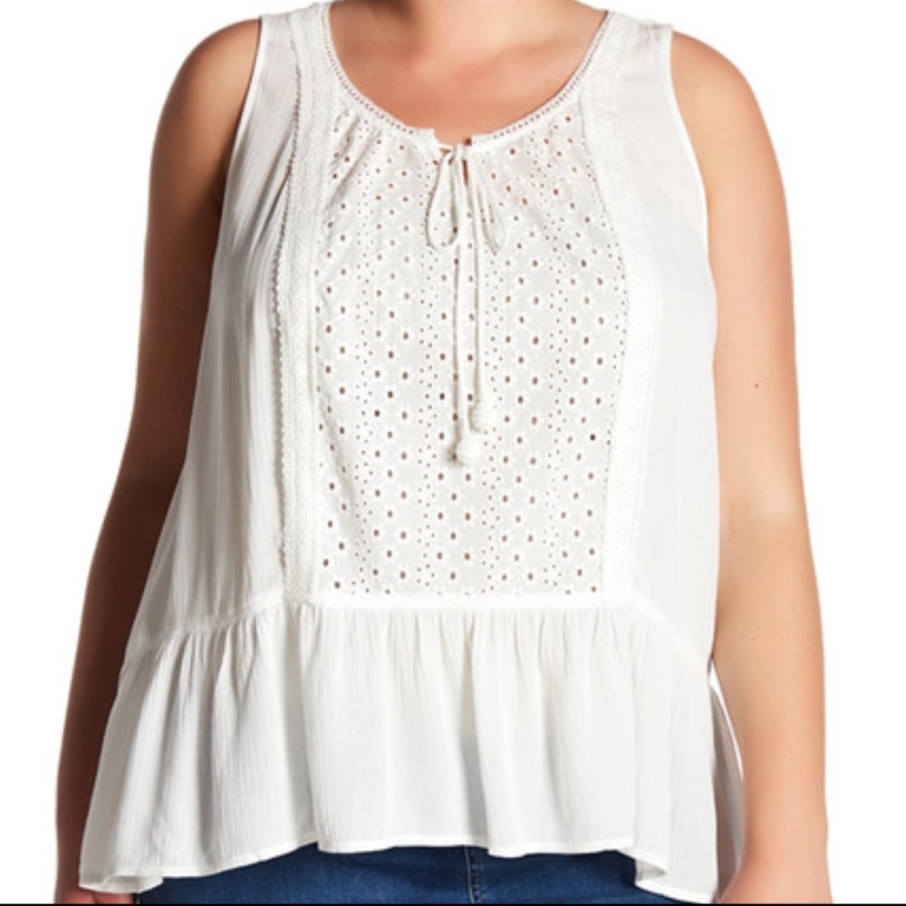 Breathless Eyelet Top! Cotton & Rayon!
