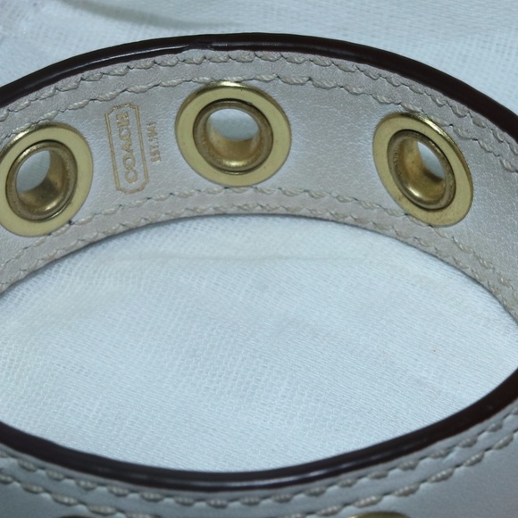 Coach White Leather Bracelet - Picture 6 of 8
