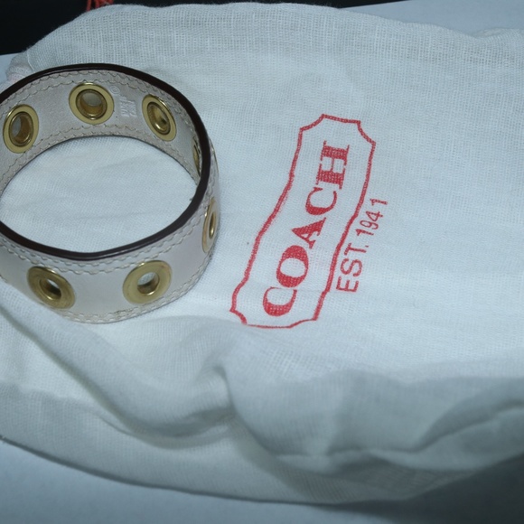 Coach White Leather Bracelet - Picture 2 of 8