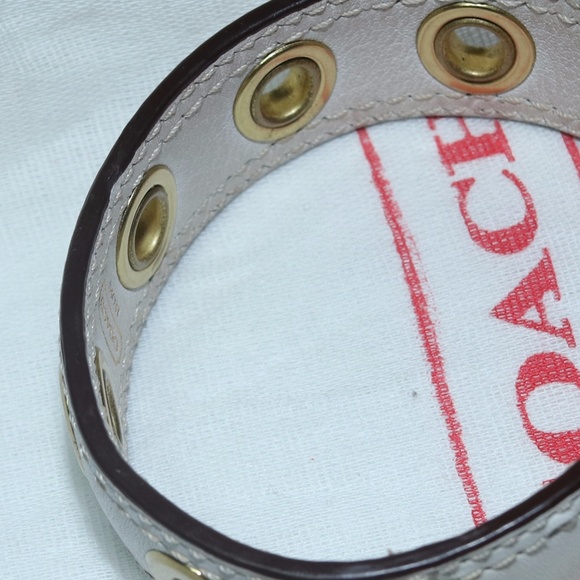 Coach White Leather Bracelet - Picture 8 of 8