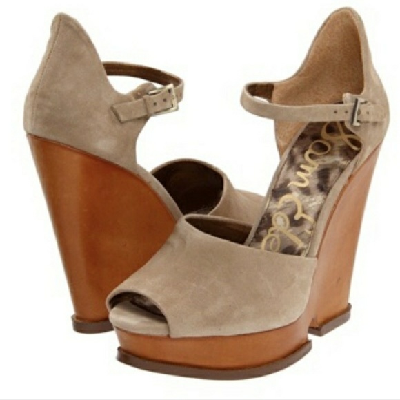 Sam Edelman Shoes - Sam Edelman Javi Tan Suede Wedges