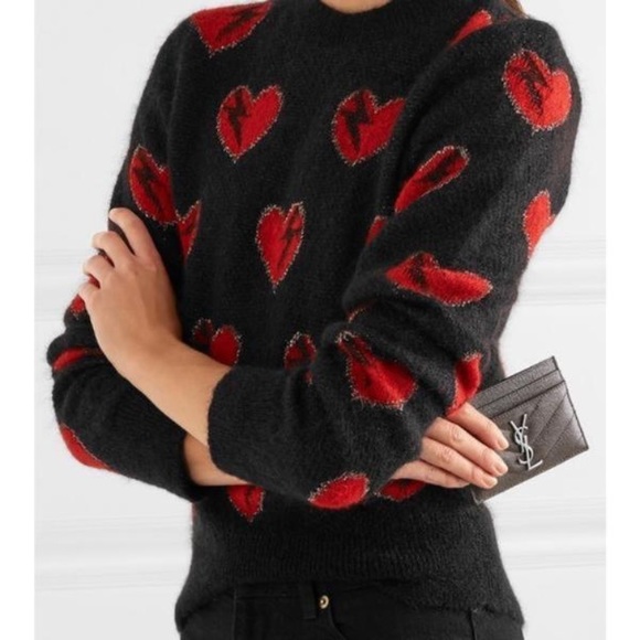 Saint Laurent Gray Monogram card case holder - Picture 3 of 8