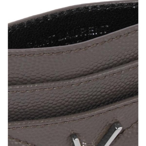 Saint Laurent Gray Monogram card case holder - Picture 4 of 8