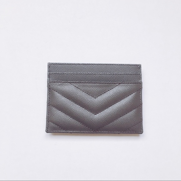 Saint Laurent Gray Monogram card case holder - Picture 7 of 8