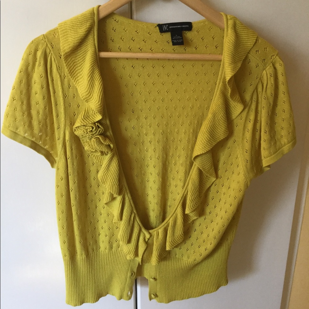 Chartreuse sweater by I.N.C.