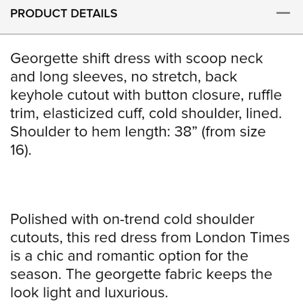 Cold Shoulder Shift Dress - Picture 6 of 7